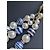 Chanel CC P19C La Pausa collana cintura logo a righe perla GHW scatola etichetta Blu - vista 10