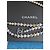 Chanel CC P19C La Pausa collana cintura logo a righe perla GHW scatola etichetta Blu - vista 13