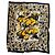 Foulard in Seta Vintage Sonia Rykiel Nero Crudo Giallo
