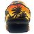 Nuovo zaino in nylon nero Saint Laurent Hunting Palm Tree Sunset Multicolore