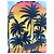 Nuovo zaino in nylon nero Saint Laurent Hunting Palm Tree Sunset Multicolore - vista 5