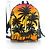 Nuovo zaino in nylon nero Saint Laurent Hunting Palm Tree Sunset Multicolore - vista 8