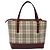 Borsa a mano Burberry Nova Check in tela e pelle beige oro Auth BD809 D'oro - vista 2
