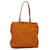 PRADA Shoulder Bag Nylon Orange Gold Auth EC663 Golden