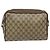 GUCCI GG Supreme Web Sherry Line Bolsa PVC Beige Oro 001 56 6472 4023 Auth KD170 Roja Dorado