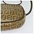 FENDI Zucchino Canvas Schultertasche PVC Braun Silber Authentisch th5785 - Ansicht 11