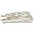 CHANEL Bolsa Tote Triple Coco Cadena Vinilo Cuero Blanco Oro CC Auth bs23423 Dorado