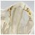 CHANEL Bolsa Tote Triple Coco Cadena Vinilo Cuero Blanco Oro CC Auth bs23423 Dorado - vista 17