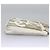 CHANEL Bolsa Tote Triple Coco Cadena Vinilo Cuero Blanco Oro CC Auth bs23423 Dorado - vista 2