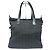 Vintage Chanel Monogramm Canvas Tasche Schwarz