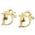 Orecchini a cerchio dorati con logo Christian Dior D'oro - vista 4