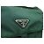 Borsa a tracolla Prada in nylon tessuto verde scuro con logo e fibbia - vista 8