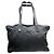 Borsa a spalla Boston in pelle di vitello nera con logo in nylon Prada Nero - vista 2