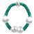 COLLANA VINTAGE CHRISTIAN DIOR CHOKER CON GRANDI PERLE TRASPARENTI Verde