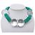 COLLANA VINTAGE CHRISTIAN DIOR CHOKER CON GRANDI PERLE TRASPARENTI Verde - vista 2