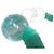 COLLANA VINTAGE CHRISTIAN DIOR CHOKER CON GRANDI PERLE TRASPARENTI Verde - vista 9