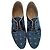 Autre Marque Scarpe stringate ricamate in pelle e tela nero blu navy