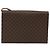 Céline Borsa a spalla in tela Macadam CELINE in pelle PVC marrone oro Auth BD908 D'oro - vista 2