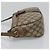 GUCCI GG Supreme Web Sherry Line Borsa PVC Beige Oro 89 02 032 Auth BA728 D'oro - vista 4