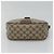 GUCCI GG Supreme Web Sherry Line Borsa PVC Beige Oro 89 02 032 Auth BA728 D'oro - vista 5