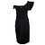 Bottega Veneta, Woll-Bustierkleid mit einem Schulterträger Schwarz