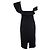 Bottega Veneta, Woll-Bustierkleid mit einem Schulterträger Schwarz - Ansicht 3
