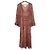 Zimmermann vestido maxi de seda estampada Rosa Roja Beige