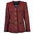 Chanel Nueva Chaqueta de Tweed Gripoix Icónica Burdeos 40 FR