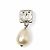 Boucles d'oreilles à clou motif CC de Chanel Argenté - vue 4