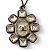 Collana in metallo gunmetal Chanel con pendente Coco Mark CC Metallico - vista 2
