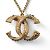 Collana placcata in oro Chanel con pendente Coco Mark CC - vista 4