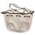 Borsa a spalla Chanel CC Paris-Roma in pelle bianca Bianco Crudo - vista 4