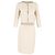 Max Mara Tweed-Blazer und Midirock aus cremefarbener Wolle