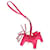 Charm Rodeo PM Hermès en cuir rose  - vue 1