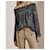 Javier Simorra Top oder Off-Shoulder-Bluse Simorra Größe 36 Braun Blau - Ansicht 13