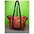 Borsa Prada arancione in nylon e pelle - vista 4