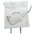 Clochette e tiretta Hermès in pelle togo bianco gesso, lunghezza 21 cm Bianco sporco