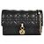Borsa a spalla Dior Daily Chain Pouch Cannage di Christian Dior Nero