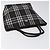 Bolso de mano de nylon negro con estampado Nova Check de BURBERRY Auth hk2393 - vista 6