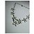 Vintage Courreges Blumenstahl Collier Silber Weiß - Ansicht 4