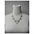 Vintage Courreges Blumenstahl Collier Silber Weiß - Ansicht 8