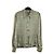 Chloe 1995s Top FR40 Blusa de seda plisada verde UK12 US10 Lagerfeld Chloé