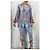 Blusa Camilla de crepé de seda con cristales Azul Multicolor Naranja Azul claro - vista 2