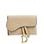 Christian Dior 2023 Saddle Mini Pochette Portafoglio in Pelle Beige con Catena o Borsa in Cintura - vista 3
