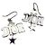 Orecchini pendenti in argento stella Christian Dior