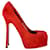 Yves Saint Laurent Escarpins Tribtoo Saint Laurent en daim rouge Bordeaux  - vue 1