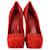 Yves Saint Laurent Escarpins Tribtoo Saint Laurent en daim rouge Bordeaux  - vue 3