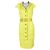 Chanel Vestido de tweed amarillo con botones Gripoix 11K$ CC talla 40 FR