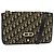 Borsa a spalla in tela Trotter Christian Dior blu navy Auth EC911