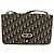 Borsa a spalla in tela Trotter Christian Dior blu navy Auth EC911 - vista 2